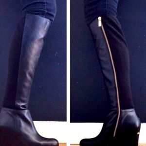 Michael Kors Bromley Wedge Tall Stretch Knee High Boots